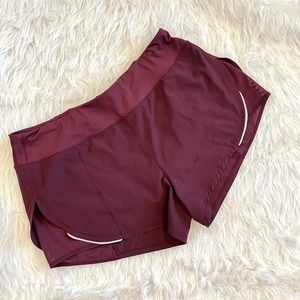 ZYIA Active Mesh Energy Shorts Purple Plum Zip Pocket Size Large